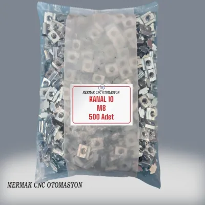 10 Kanal M8 T Somun 500 Adet