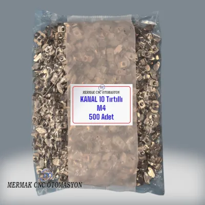 10 Kanal M4 Tırtıllı Somun (500 Adet)