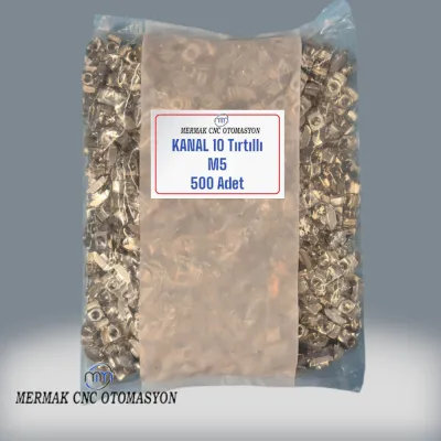 10 Kanal M5 Tırtıllı Somun (500 Adet)