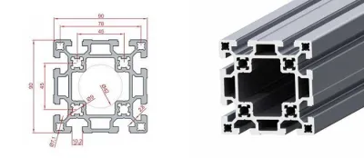 90X90 Sigma Profil 10 Kanal Ağır Tip